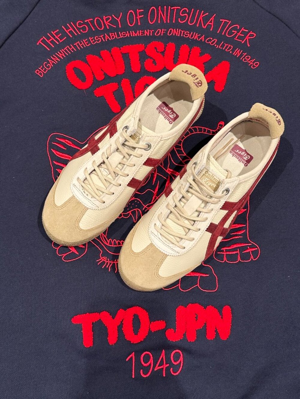 Onitsuka Tiger Mexico 66 Men’s Cream Red Sneakers Christmas Gift Retro Shoes